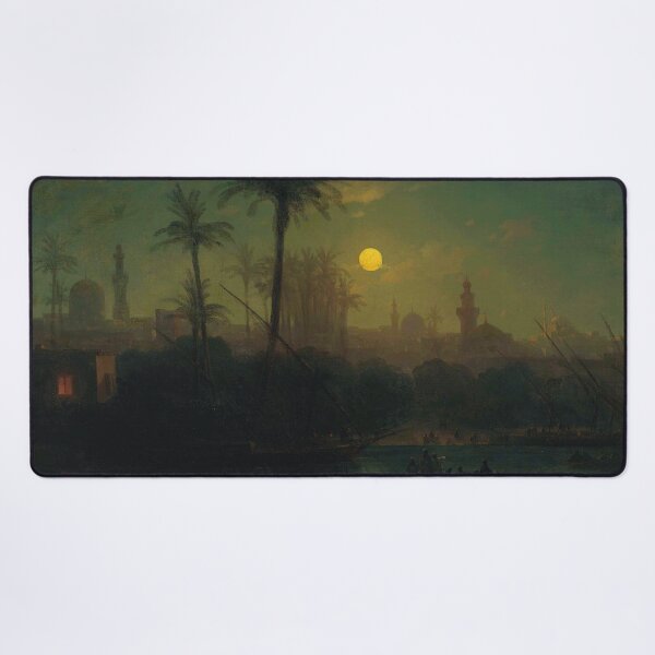Item preview, Egypt View of the Saladin Citadel from the banks of the River Nile | tropical Egyptian river landscape masterpiece painting print | by Ivan Aivazovsky designed and sold by Jéanpaul  Ferro.