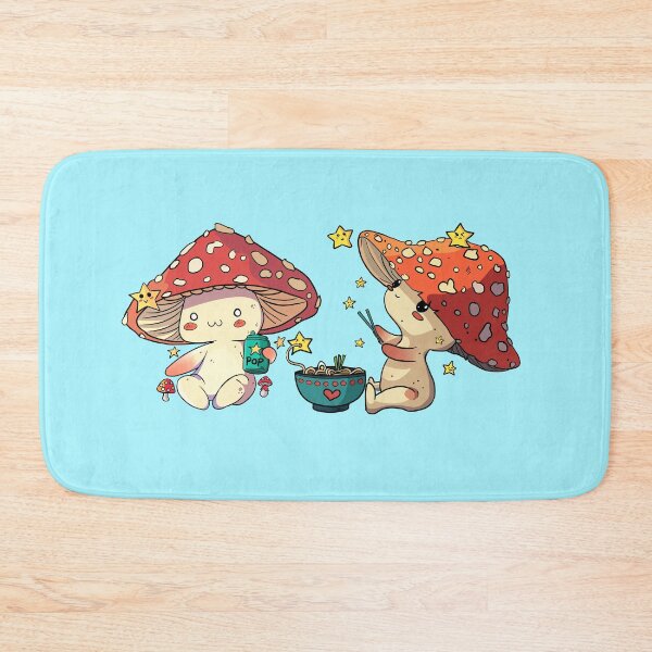 Item preview, Cute mushrooms having a snack designed and sold by SheboahArt.