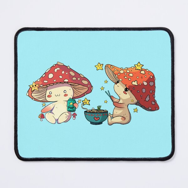 Item preview, Cute mushrooms having a snack designed and sold by SheboahArt.