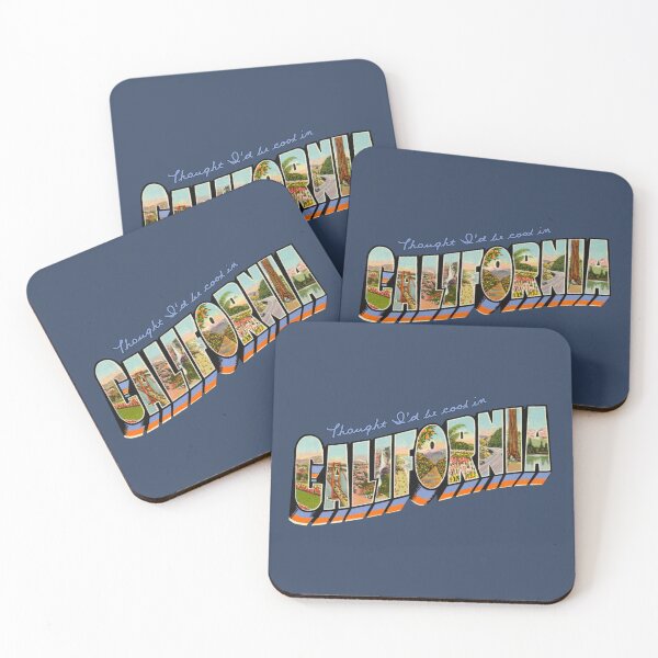 Item preview, Thought I'd Be Cool in California Vintage Postcard Design designed and sold by aestheticqueen.