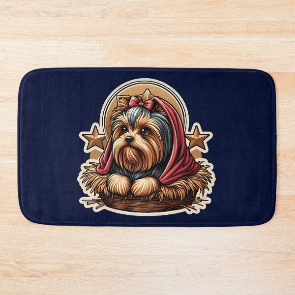 Aperçu de l'œuvre Mangeoire de Noël Yorkie créée et vendue par ThisDress.