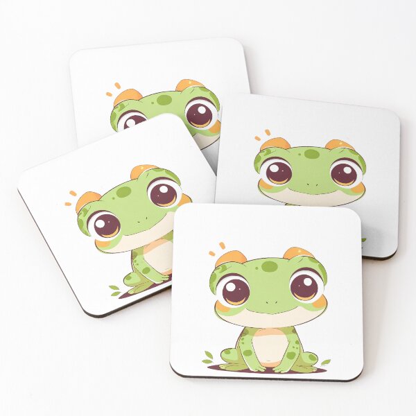 Item preview, cute small green frog designed and sold by unimajinasi.