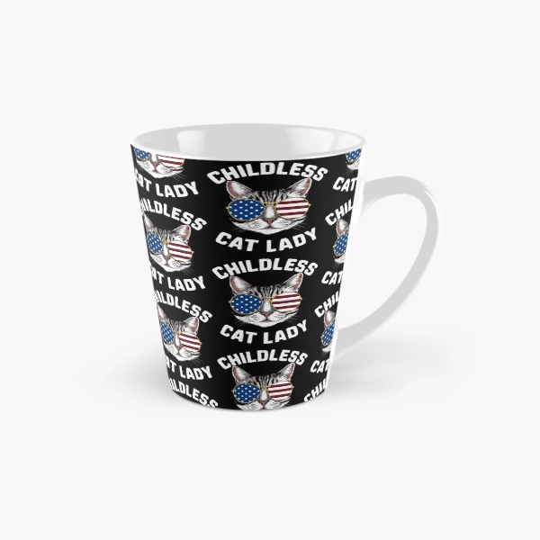 Funny American USA Kitty Cat Design - Perfect for the Childless Cat Lady — Classic Mug by BiMood