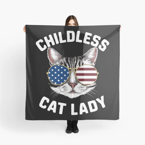 Funny American USA Kitty Cat Design - Perfect for the Childless Cat Lady — Scarf by BiMood