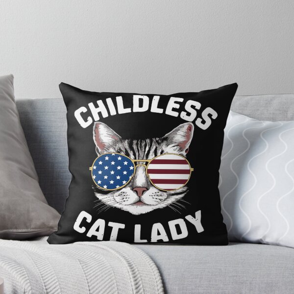 Item preview, "Funny American USA Kitty Cat Design - Perfect for the Childless Cat Lady" designed and sold by BiMood.