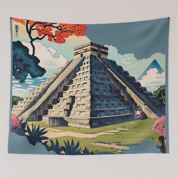 Item preview, Katsushika Hosukai Chichén Itzá of Mexico designed and sold by Jese345.
