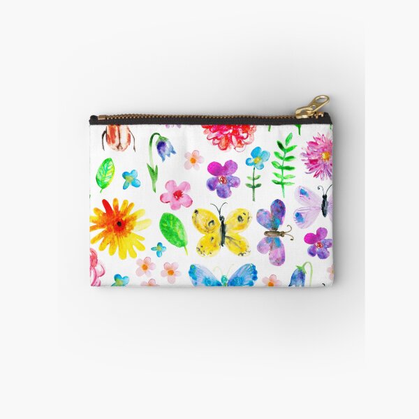 Item preview, Summer watercolor pattern with flowers and butterflies designed and sold by bokasin.
