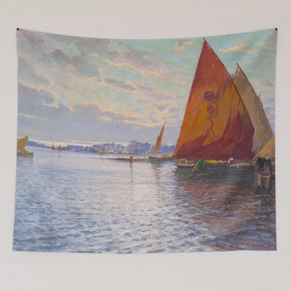 Item preview, Sailor Swift | colorful sailing nautical sailboats and catamarans seascape painting print | by Beppe Ciardi  designed and sold by Jéanpaul  Ferro.