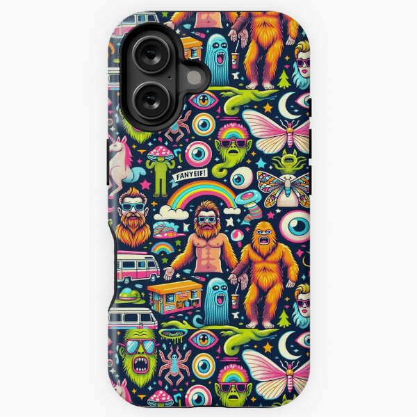 Item preview, Hippie Creatures | Retro Pattern Featuring Quirky Mythical Beings designed and sold by litchick1977.