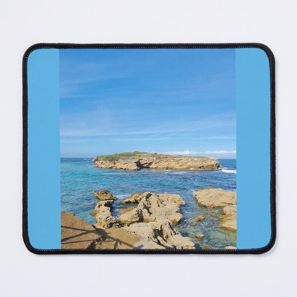 Item preview, beach, ocean, water, landscape, islands, rock formations, flowers. designed and sold by Roslyn1978.