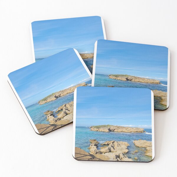 Item preview, beach, ocean, water, landscape, islands, rock formations, flowers. designed and sold by Roslyn1978.
