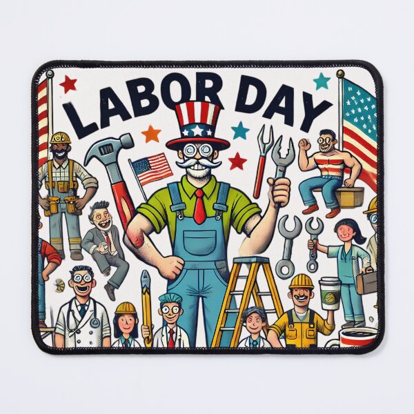Item preview, Joyful Labor Day: Smiling Everyday Heroes designed and sold by Linework Studio.