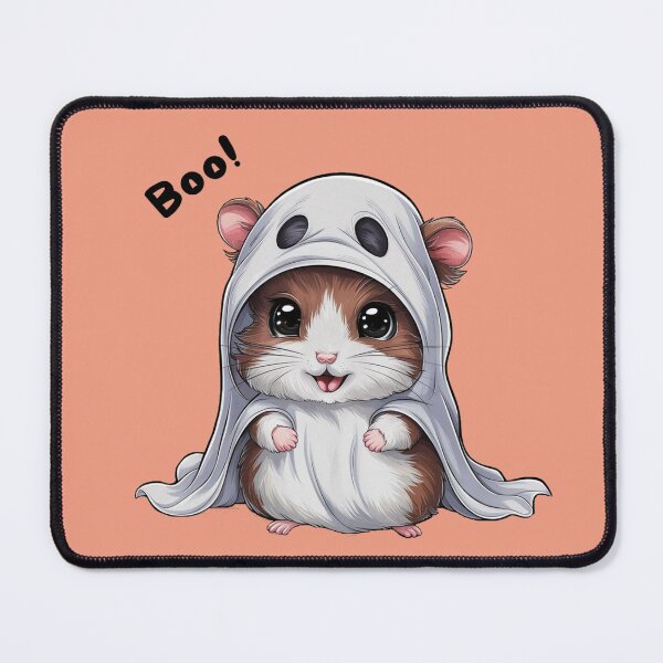 Item preview, A charming hamster dressed in a ghost costume designed and sold by NiRia Spot.