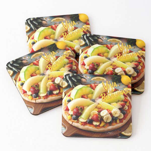 Item preview, Viva La Banananas Funny Fruit Pizza Wordplay Art designed and sold by ZetaDream.