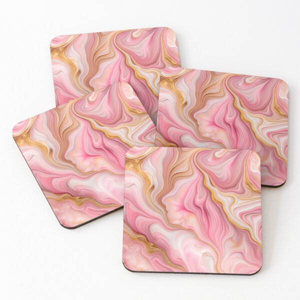 Item preview, PATTERN 08- PINK AND GOLD AGATE STONE MARBLED - Gift items and personal use / Gemstone, Marble, Velvet, Abstract, Geode,  Art designed and sold by LumDesignArt.