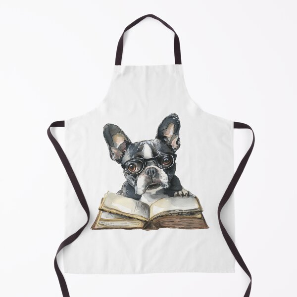 Item preview, Boston Terrier Reading: Watercolor Whimsy designed and sold by SellingWSarah17.