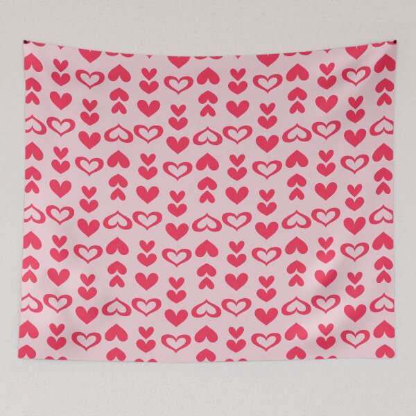Item preview, Bianca Retro Corazones Rosa sobre Rosa designed and sold by MaggieHDesigns.