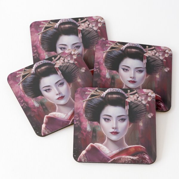 Item preview, Geisha with Flowers designed and sold by karsad.