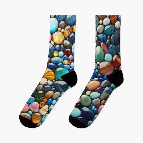 Item preview, Glass Pebble Fabric Pattern: Coastal Chic with a Touch of Elegance designed and sold by Rui Fernandes.
