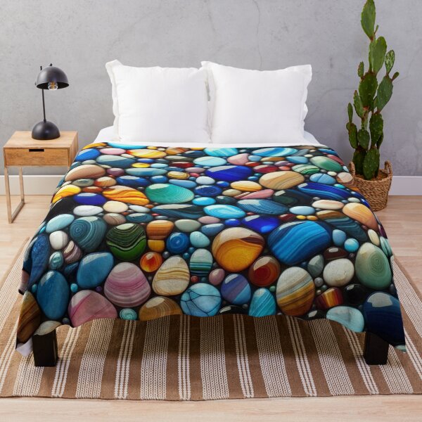 Item preview, Glass Pebble Fabric Pattern: Coastal Chic with a Touch of Elegance designed and sold by Rui Fernandes.
