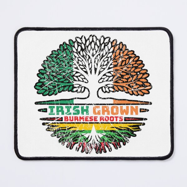 Item preview, Myanmar Burmese Irish Ireland Tree Roots Flag designed and sold by FlagX.
