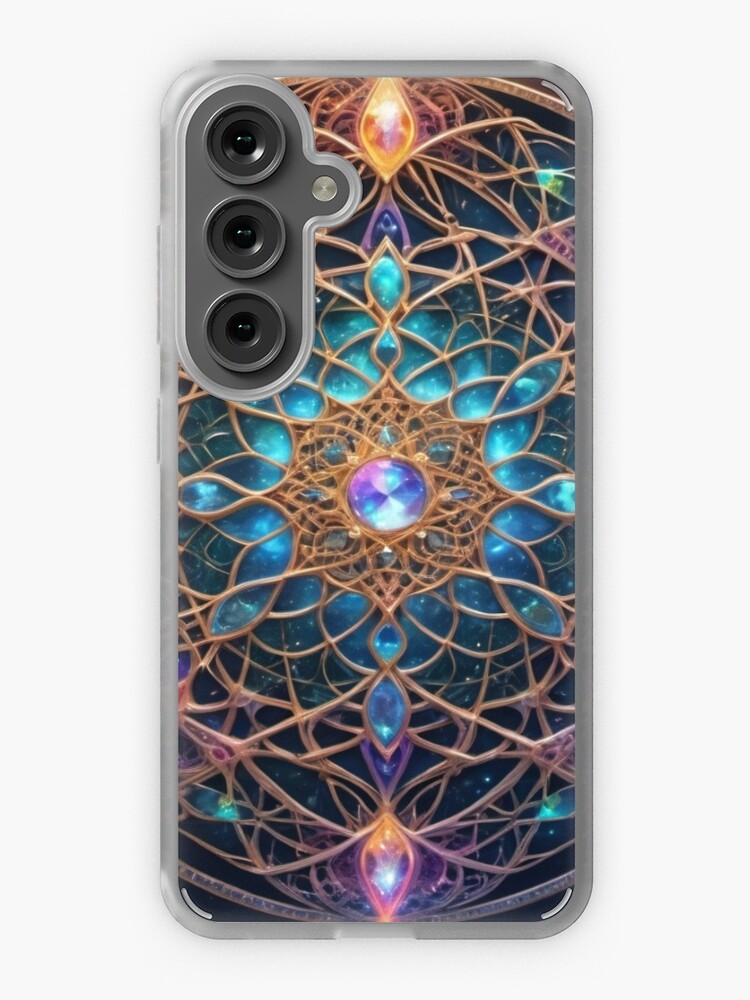 Thumbnail 1 of 4, Samsung Galaxy Phone Case, Celestial Weave - Sacred Geometry designed and sold by eXtraHumans.