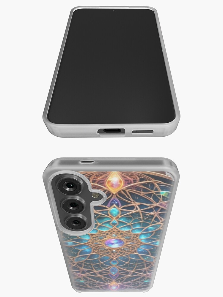 Thumbnail 3 of 4, Samsung Galaxy Phone Case, Celestial Weave - Sacred Geometry designed and sold by eXtraHumans.
