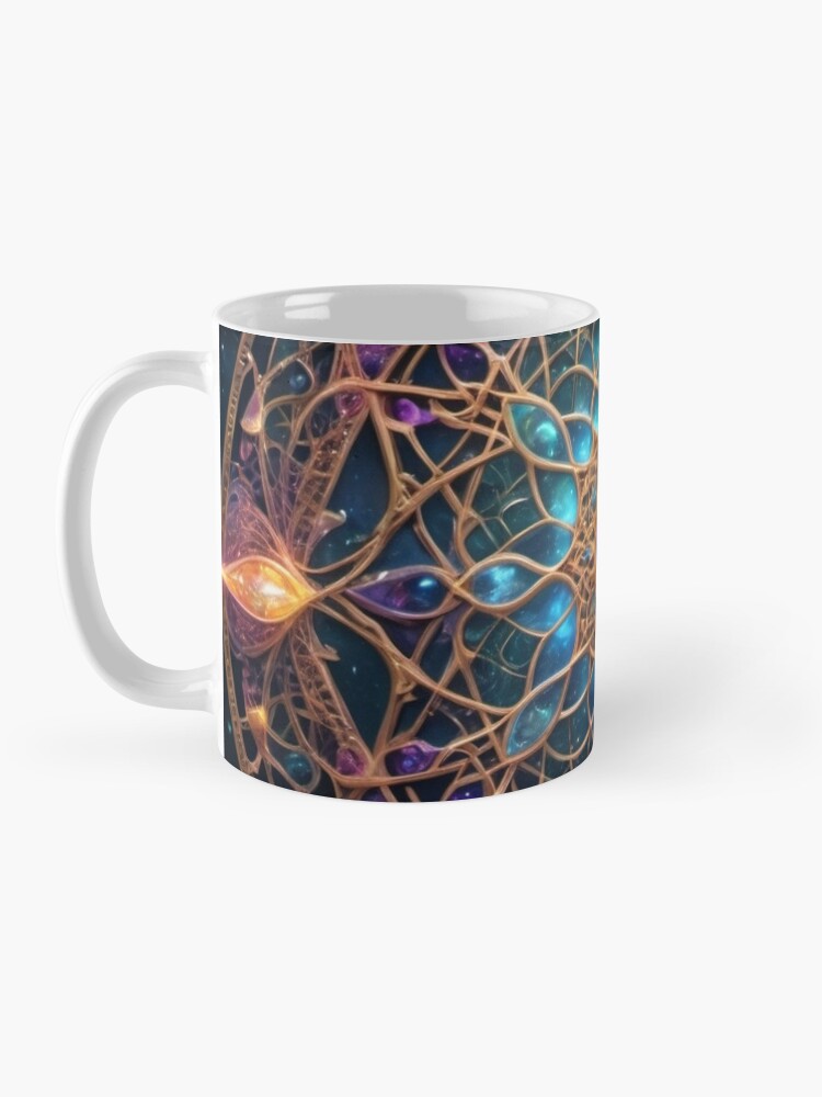 Thumbnail 3 of 6, Coffee Mug, Celestial Weave - Sacred Geometry designed and sold by eXtraHumans.
