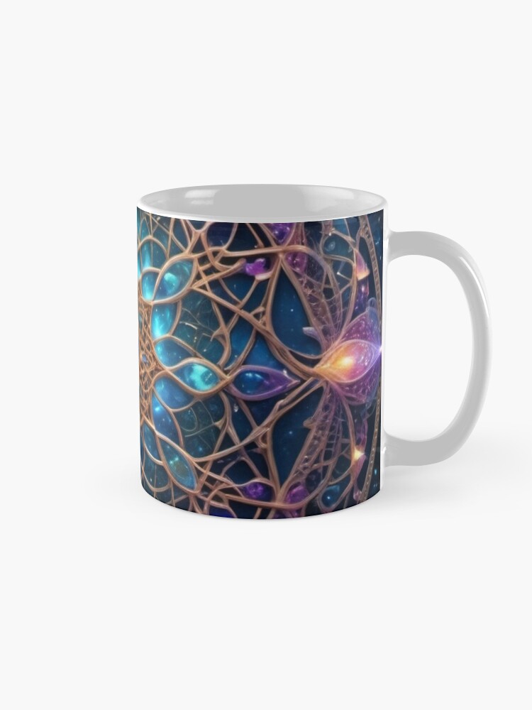 Thumbnail 5 of 6, Coffee Mug, Celestial Weave - Sacred Geometry designed and sold by eXtraHumans.