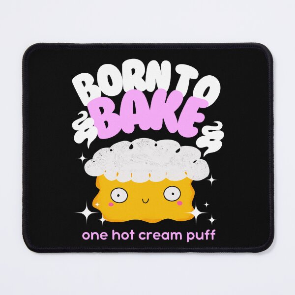 Item preview, Cute Kawaii Cream Puff Hot Baker designed and sold by Renata Illustrata.