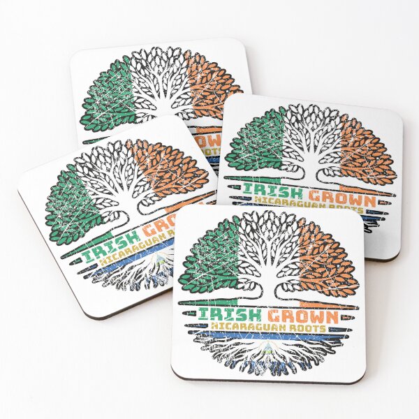 Item preview, Nicaragua Nicaraguan Irish Ireland Tree Roots Flag designed and sold by FlagX.