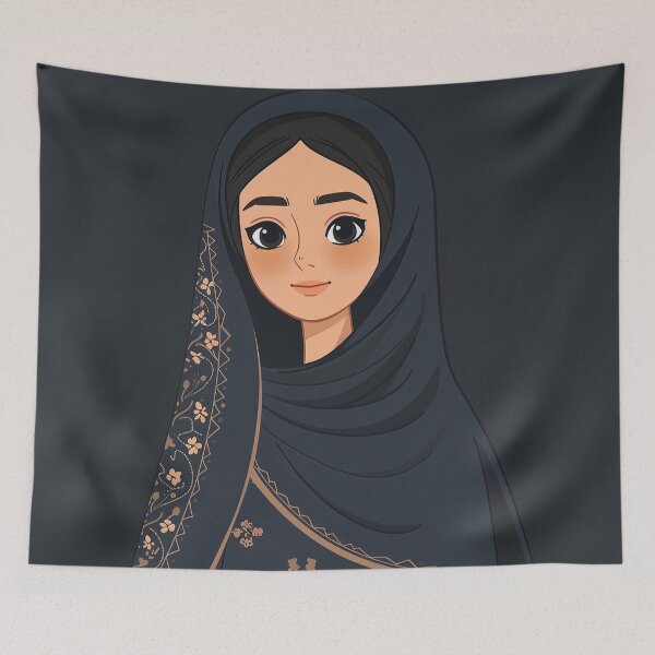 Item preview, Azerbaijani woman | Anime style designed and sold by ComicsFactory.