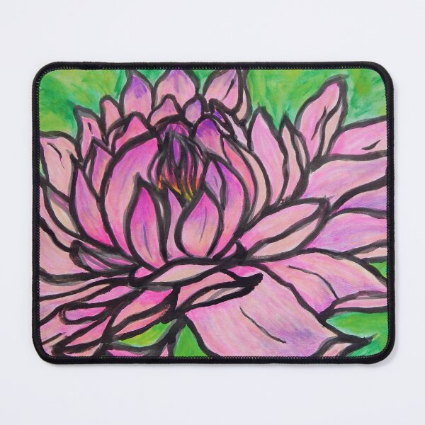 Item preview, Water Lily - Pink Flower Power, Watercolor and ink on paper designed and sold by Jamie Taylor.