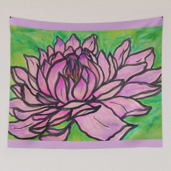 Item preview, Water Lily - Pink Flower Power, Watercolor and ink on paper designed and sold by Jamie  Taylor.