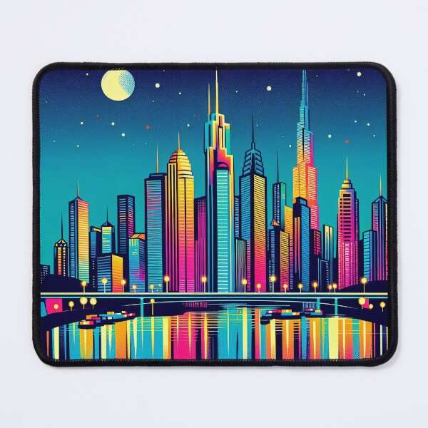 Item preview, Colorful City View Pop Art Style designed and sold by artofuniverse.