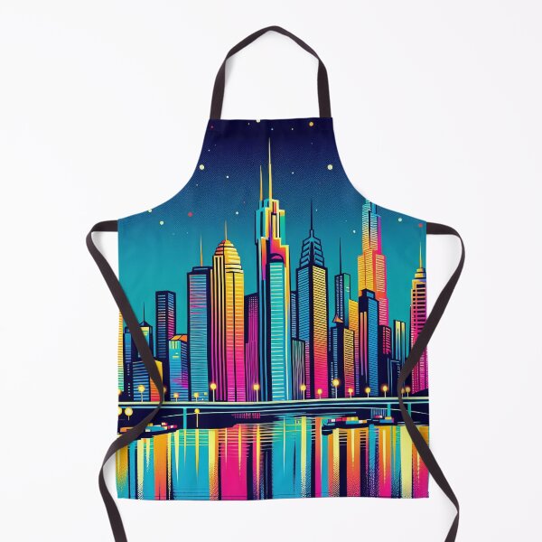 Item preview, Colorful City View Pop Art Style designed and sold by artofuniverse.