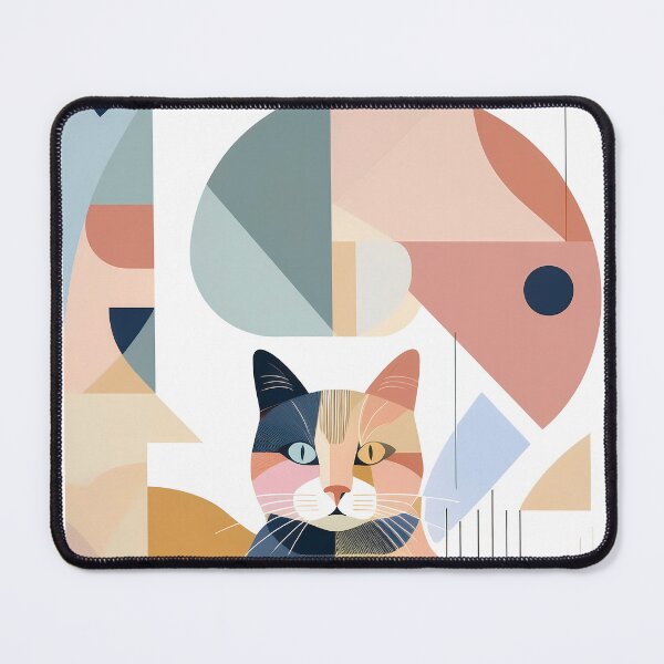 Item preview, Cat as Bauhaus Style Pastel Art designed and sold by OzzFrequency.