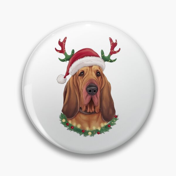 Artikelvorschau, Niedlich, Lustig, Bluthund, In, Weihnachtsmütze entworfen und verkauft von canvadreamer444.