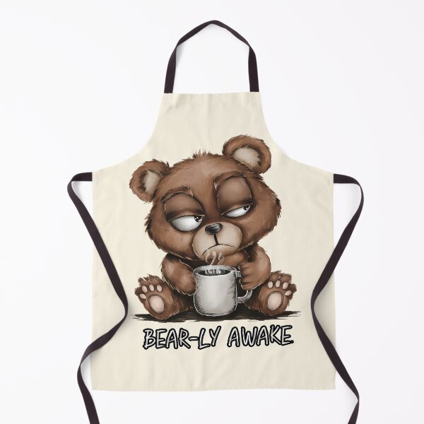 Item preview, Bear-ly Awake Coffee Bear Illustration designed and sold by Dream-Fab.
