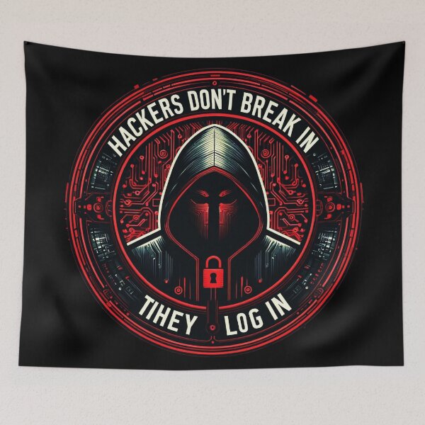 Item preview, Hackers Don't Break In They Login! designed and sold by Gnfree.