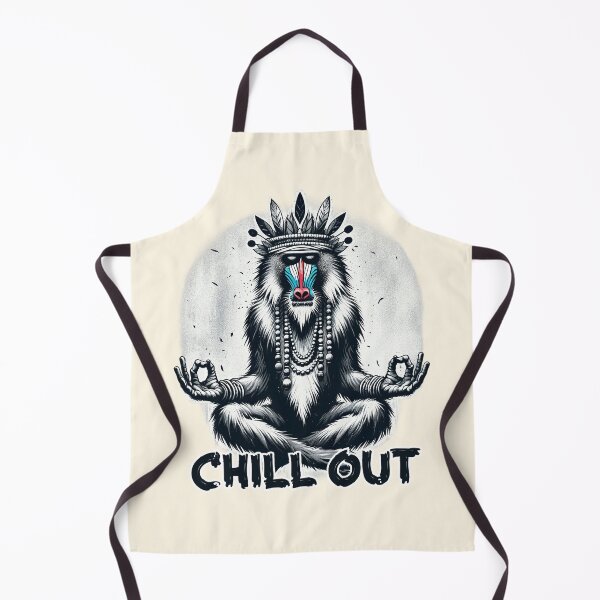 Item preview, Chill Out Meditating Baboon Illustration designed and sold by Dream-Fab.