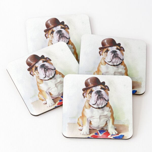 Item preview, English Bulldog Wearing A Bowler Hat designed and sold by NikkiBear67.