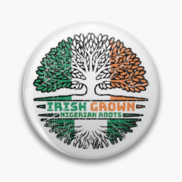 Item preview, Nigeria Nigerian Irish Ireland Tree Roots Flag designed and sold by FlagX.