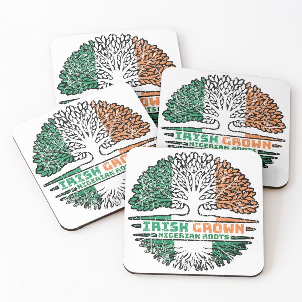 Item preview, Nigeria Nigerian Irish Ireland Tree Roots Flag designed and sold by FlagX.