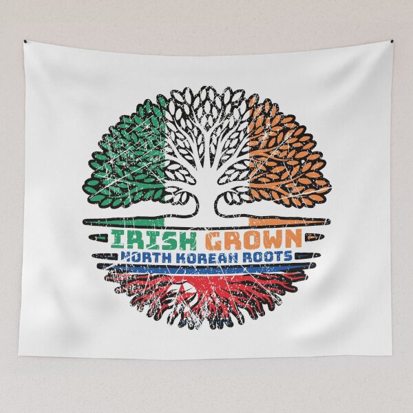Item preview, North Korea North Korean Irish Ireland Tree Roots Flag designed and sold by FlagX.