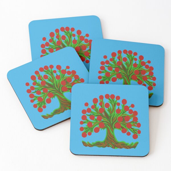 Item preview, Bold and Bright Red Apple Tree designed and sold by LiaIsabellaArt.