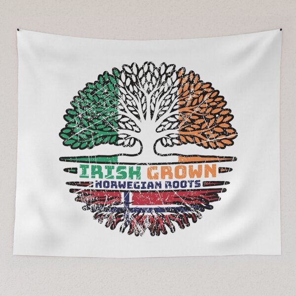 Item preview, Norway Norwegian Irish Ireland Tree Roots Flag designed and sold by FlagX.