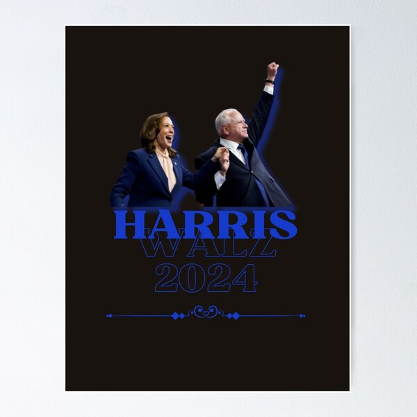 Item preview, Harris Walz 2024 Democrat Blue designed and sold by amyshira7.