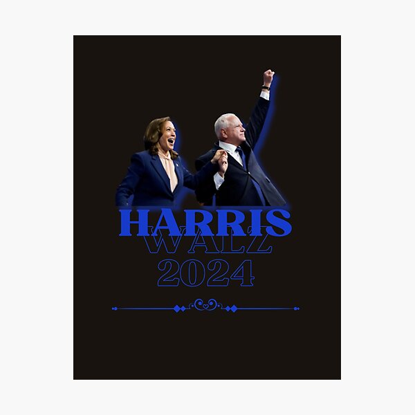 Item preview, Harris Walz 2024 Democrat Blue designed and sold by amyshira7.
