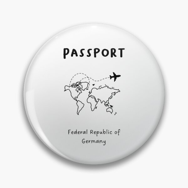 Artikelvorschau, Bundesrepublik Deutschland | Reisepass-Design | Reisen oder globale Erkundung | Minimalistisches Design entworfen und verkauft von RM-Journey.